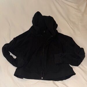 SKIMS Black Bomber Jacket with High Collar and Puffer Style